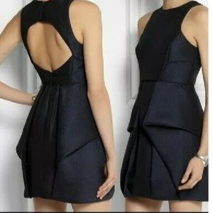 Tibi dress cocktail dress navy blue size 10 sleeveless holiday party nye